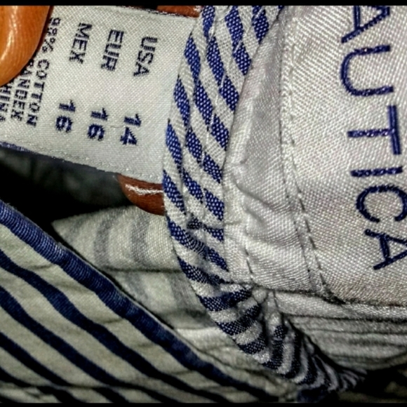 Nautica Bermuda Shorts Size 14 Stripe Stretch EUC - Picture 10 of 11